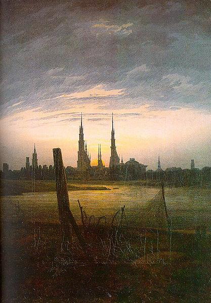 Caspar David Friedrich City at Moonrise